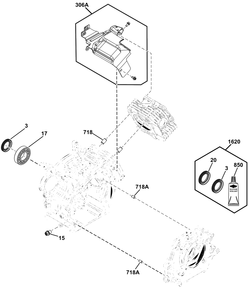 Cylinder Group Diagram and Parts List for 25E337-0028-F1  Briggs and Stratton Engine